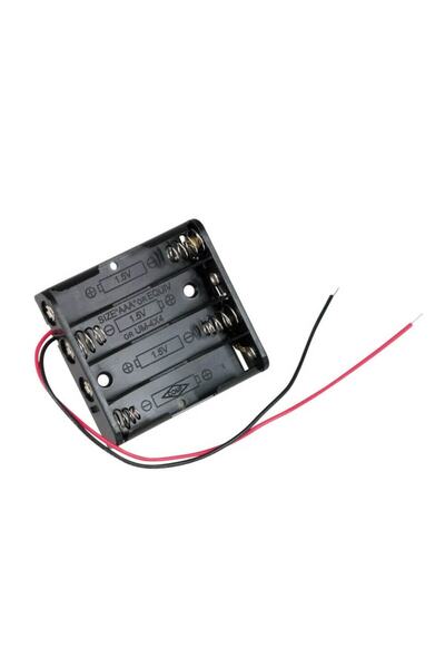 WOZLO 4'lü Aaa Küçük Kalem Pil Kutusu Yuvası Kablolu Kalem Pil Tutucu