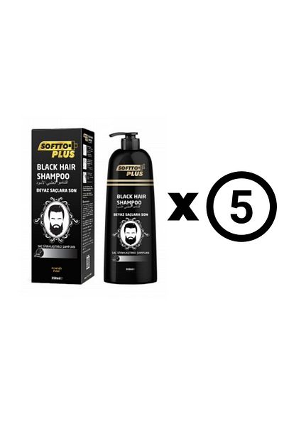 Softto Plus Black and White Hair Shampoo - 350ml, 5 Pieces