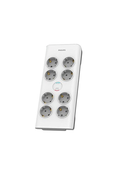 Philips SPN7080WA Akım Korumalı Priz 900J (2M) 8'li
