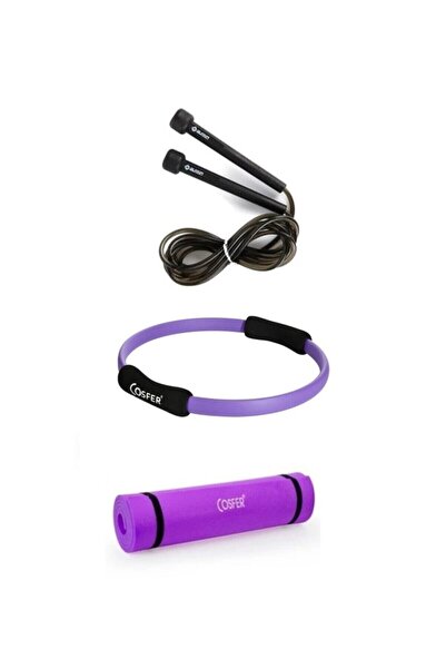 Cosfer 3'lü Pilates Seti Atlama Ipi Pilates Çemberi Pilates Matı