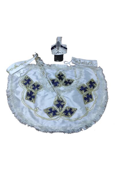 KostümBU Sünnet Kıyafeti Seti 6 Parça Krem Lacivert BKL2254