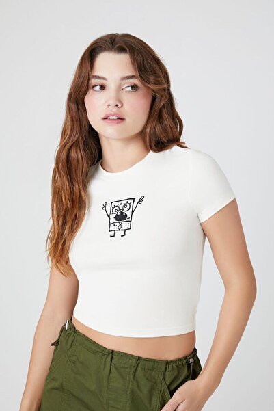 Jose Clothing BLUZĂ CROP TOP CU MÂNECĂ SCURTĂ PENTRU CORP IMPRIMAT FEMEI