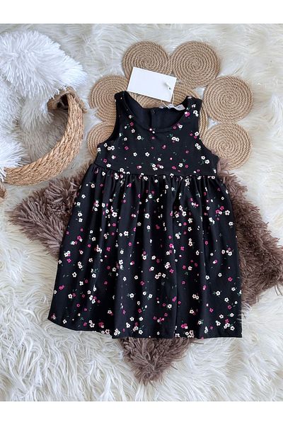 Teeny Weeny Kids Rochie din bumbac pieptănat cu model floral pentru fete