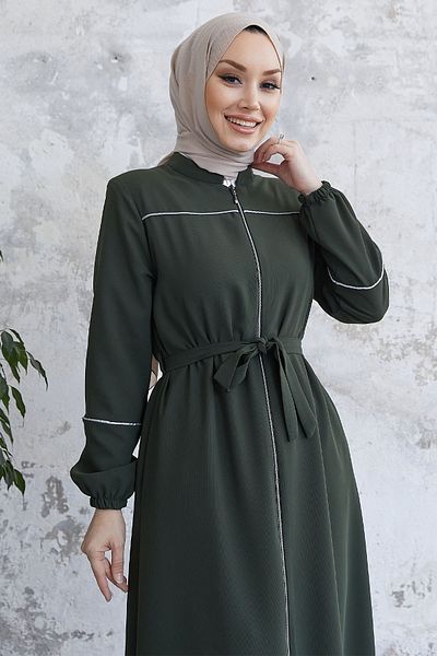 InStyle Abaya z paskiem Milena Biye – khaki