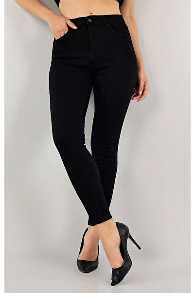 LAMİRAMOOD Чорні вузькі штани з високою талією, ультраеластичні, облягаючі, з...