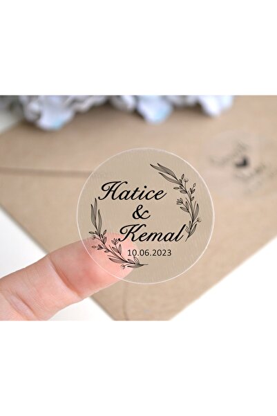Matbaagraf Kişiye Özel Kına-nişan-söz-nikah-düğün Etiketi-özel Kesim Siyah Şe...