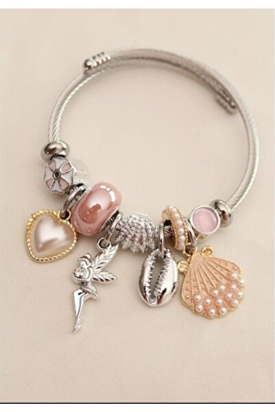 Simay Aksesuar سوار من الفولاذ بتصميم خرافي وتفاصيل صدف