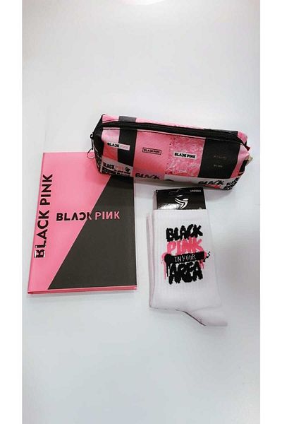 GC GÖKHAN CLUB BLACKPINK NOTEBOOK PEN HOLDER ȘOSETE COMBINAȚIE