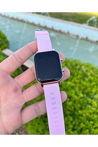 ÇENÇEN 7-15 Yaş Pembe Renk Led Tuşlu Kız Çocuk Kol Saati