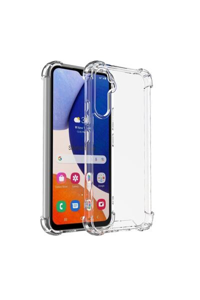 HappyCase Samsung A34 Kılıf Şeffaf Olex Nitro Köşeli Silikon Kapak Kılıf