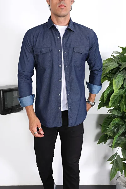 ENZİM JEANS Чоловіча сорочка з вимитим ефектом