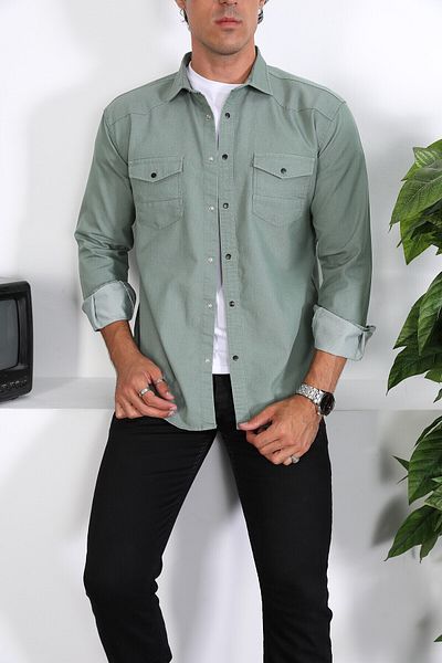 ENZİM JEANS Men's Denim Shirt