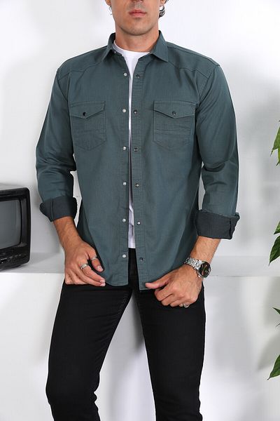 ENZİM JEANS Ανδρικό τζιν πουκάμισο