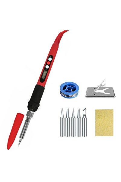 DUHALINE 80w Dijital Lcd Ekranlı Ayarlanabilir Sıcaklık Havya Lehim Makinesi Seti Kiti