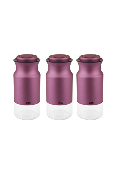 Taç Mia 3'lü Orta Boy Kavanoz Set Baharatlık 600ml