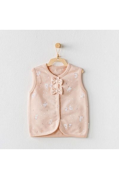 andywawa AC24119 Cute Bunnies Be Sking Baby Vest Pink