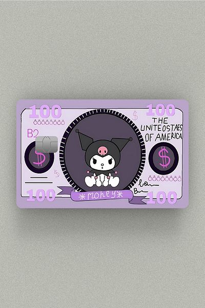 Namgo بطاقة ائتمان Kuromi Money وغطاء ملصق Akbil