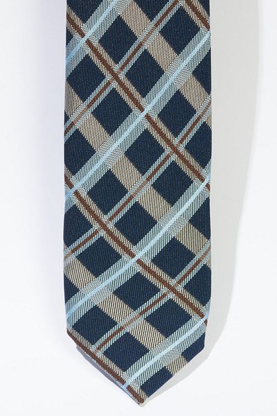 ALTINYILDIZ CLASSICS Men's Navy Blue-Grey Patterned Tie