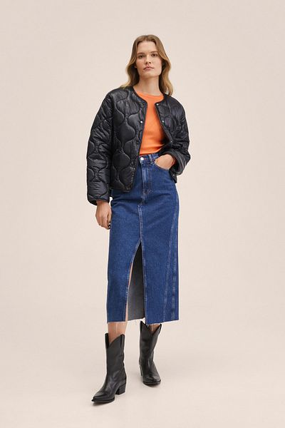 MANGO Schwarzer Damenmantel27903263