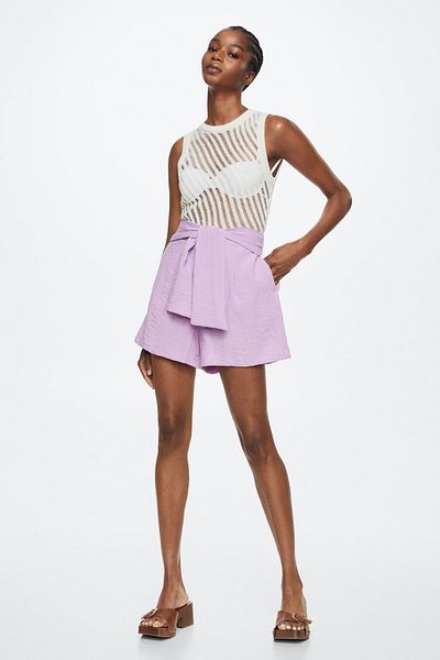 MANGO Fliederfarbene Shorts und Bermudas