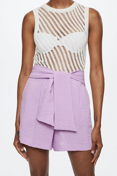 MANGO Fliederfarbene Shorts und Bermudas
