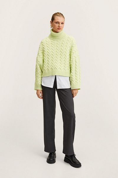 MANGO Woman Pulover de damă galben 27040357