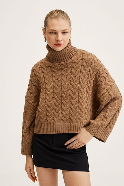 MANGO 27040357 Damen/Mädchen Mittelbraun