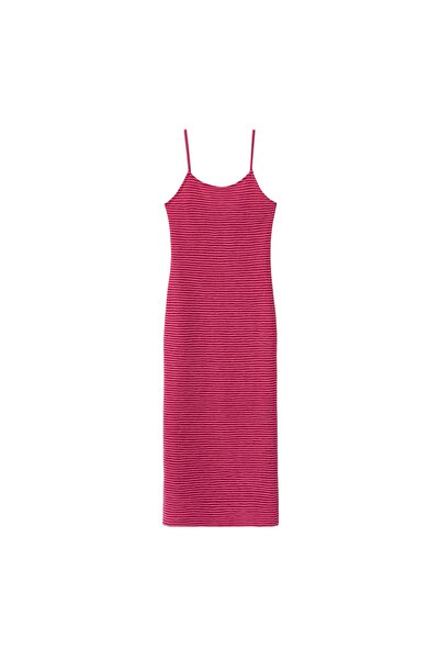MANGO Woman Fuşya Kadın Elbise 37061316