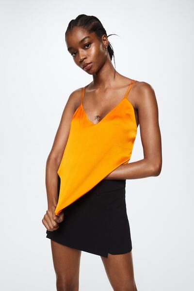 MANGO Turuncu Kadın Bluz 37010410