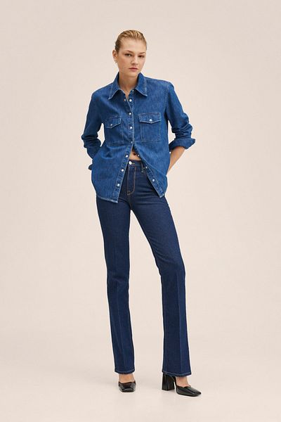 MANGO Woman 27023266 Femei/Fete Open Blue