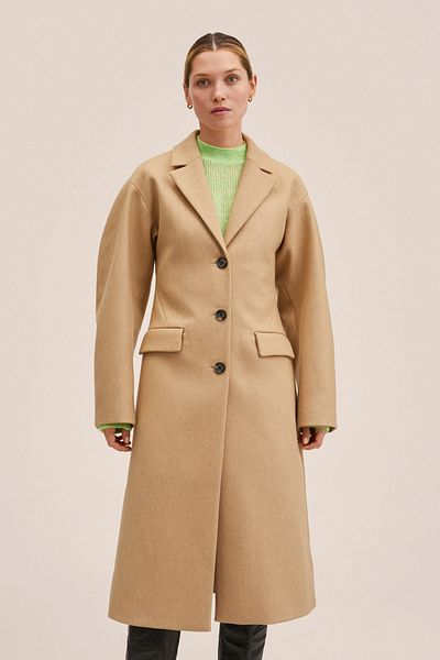 MANGO Beiger Damenmantel 27062883