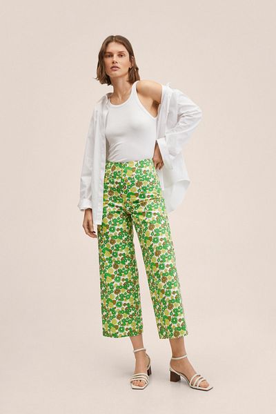 Mango green pants online