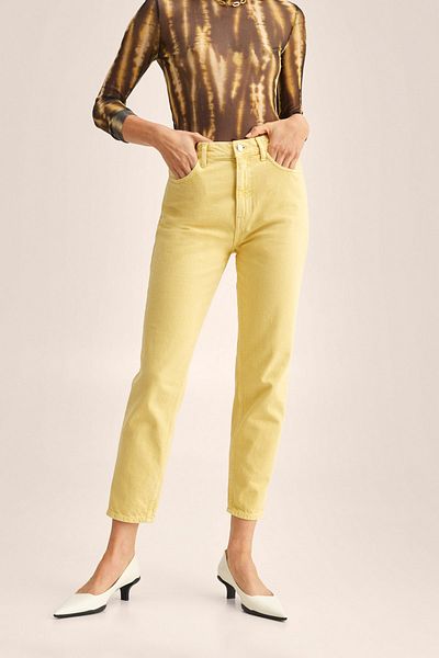 MANGO Blugi de damă mustar 27003274