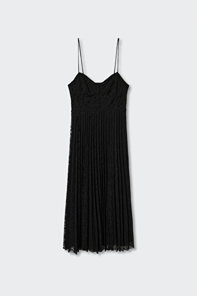 MANGO Чорна жіноча сукня 37065832