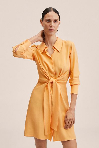 MANGO Woman Rochie portocalie de damă 27065769