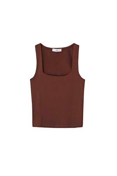 MANGO Kahverengi Kadın Bluz 37041276