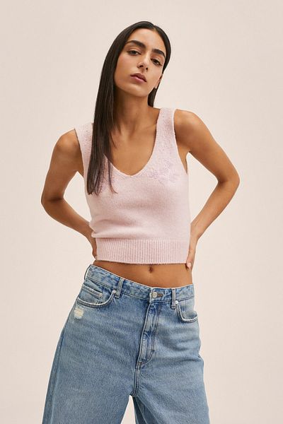 MANGO Woman Μωβ Γυναικεία Μπλούζα 27050361