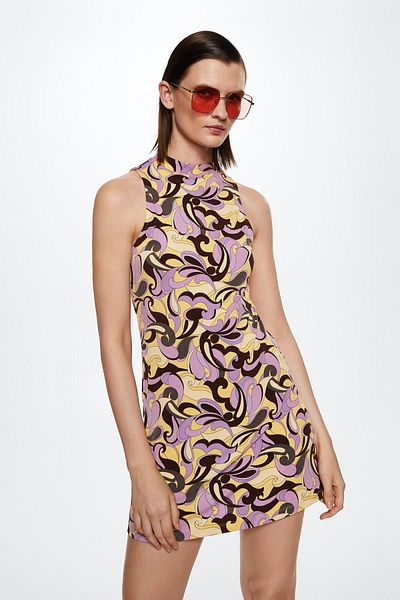 MANGO Žluté dámské šaty 37071310