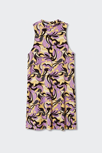 MANGO Woman Sarı Kadın Elbise 37071310