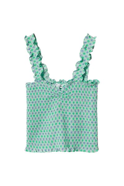 MANGO Woman Zielona bluzka damska 27028633