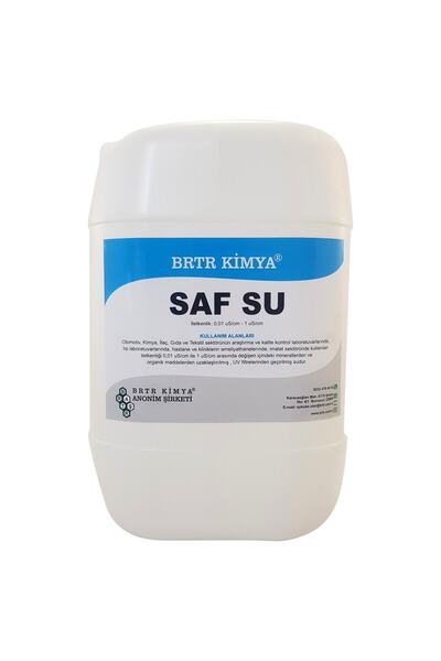 Brtr Kimya 10 lt Saf Su-Deiyonize Su-Distile Su-GümüşSuyu - Radyatör Suyu 0ppm