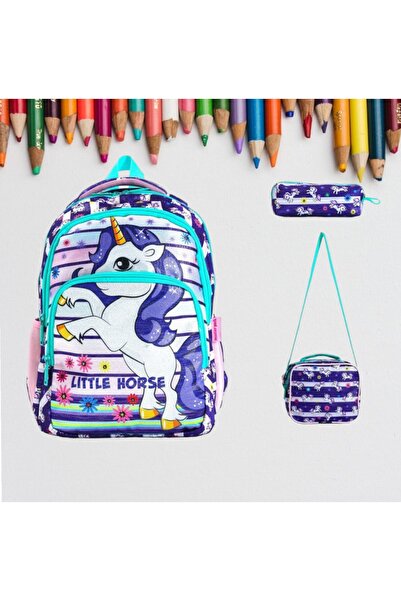 Shopiolog Σετ Δημοτικού Δημοτικού Σχολείου με 3 θήκες για στυλό Lunch Bag