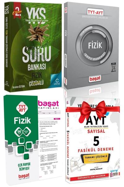 Başat Yayınları Artınet YKS Fizik Soru Bankası+Başat Fizik Soru B+Fizik Yapra...
