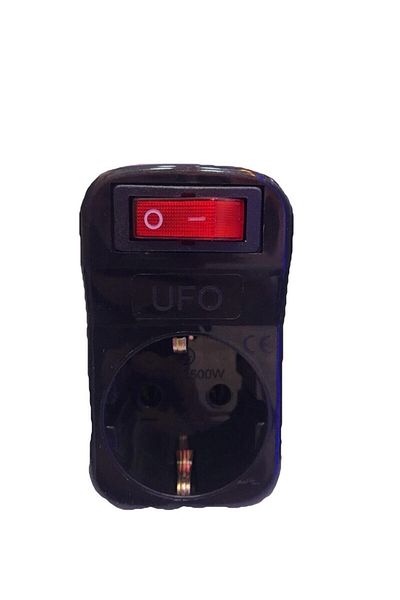 As Bakalit مقبس Ufo المحمي من التيار المفاجئ باللون الأسود
