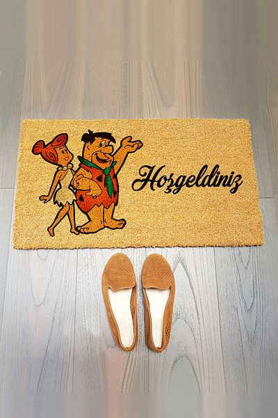 Paspas Yap Fred Flintstone Door Mat Koko Mat Bristle Mat Exterior Door Mat-40x70