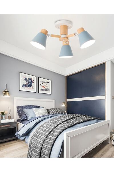 SimaAvize Pretty Ahşap Oynar Başlı Avize