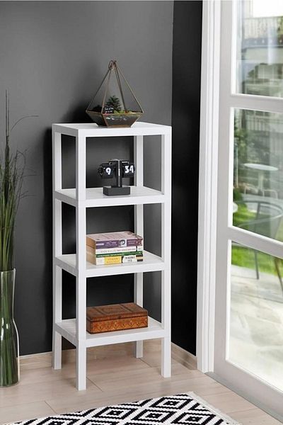 Mutfak Köşesi -Ombeg Decorativ 4 etaje din plastic multifuncțional baie, organizator balcon ghiveci raft cărți