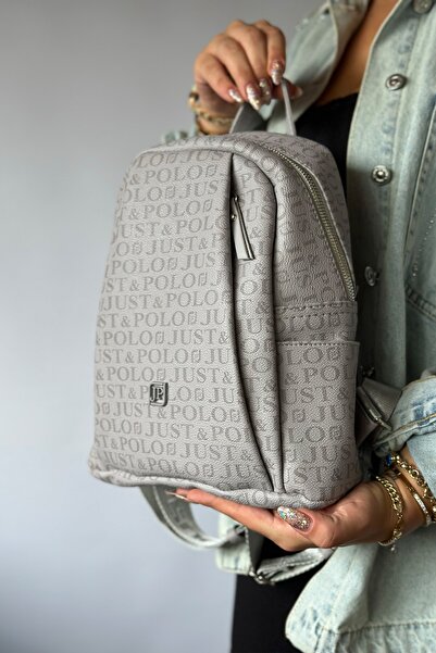 Just Polo Women's Large Size Backpack 2042 Gray
