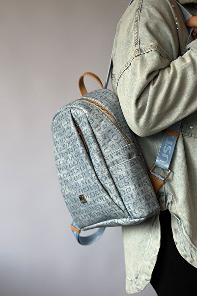 Just Polo حقيبة ظهر نسائية كبيرة الحجم 2042 جينز مفتوح