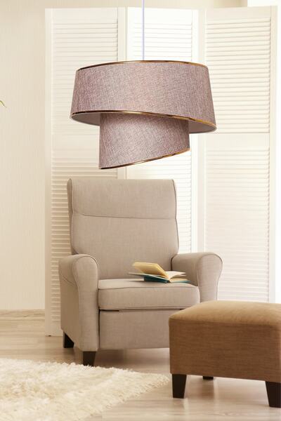 Art&Gift Stil Asitmetrik Pasta Avize Gül Kurusu Kumaş Altın Şeritli Yatak Oda...